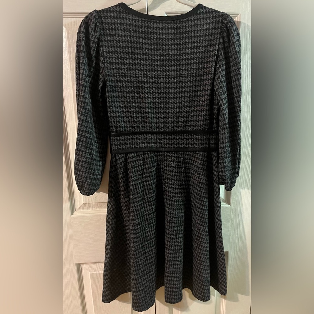 Max Studio Houndstooth Pattern Fit & Flare Dress … - image 2